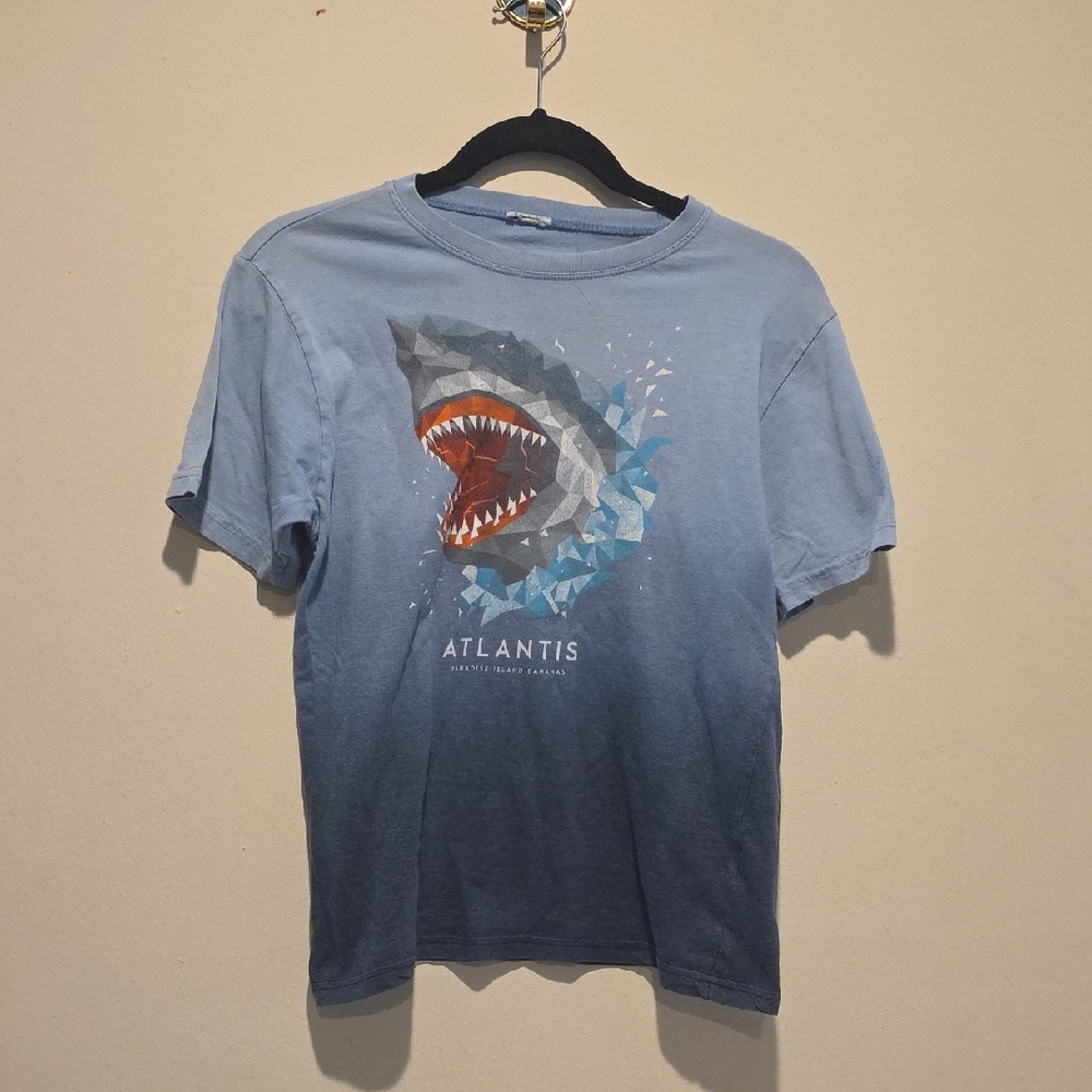 Vintage Blue Ombre Shark Graphic Tee